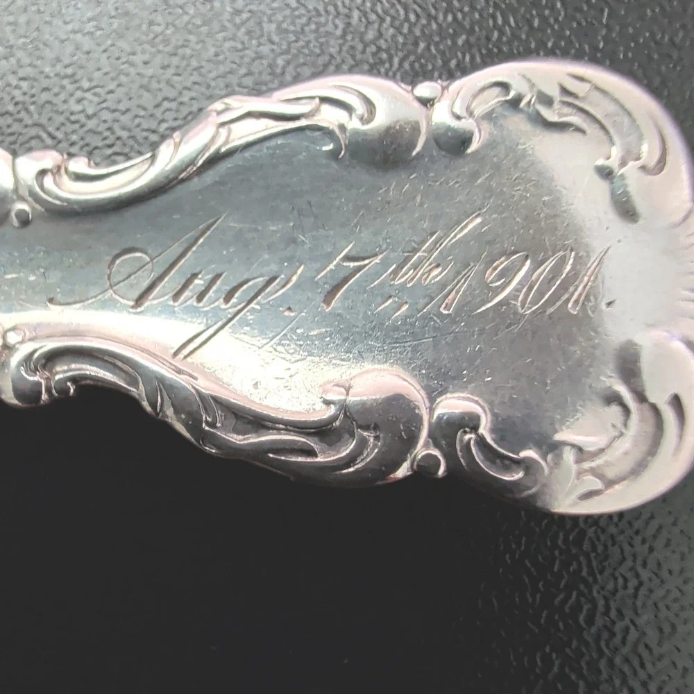 Gorham Louis  XV Sterling Silver Teaspoons Set 6 Monogram and dated Aug 7 1901